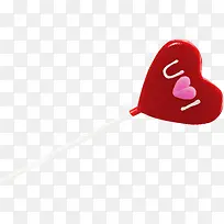 爱心效果热气球红色-空若网 爱心效果热气球红色-空若网