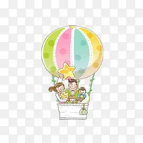 炫彩卡通热气球-空若网 炫彩卡通热气球-空若网