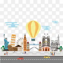 城市风光矢量素材-空若网 城市风光矢量素材-空若网