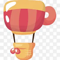卡通可爱杯子热气球-空若网 卡通可爱杯子热气球-空若网