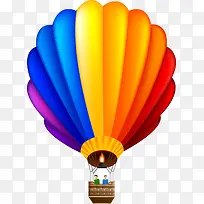 手绘彩色扇贝热气球-空若网 手绘彩色扇贝热气球-空若网