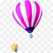 彩色炫丽条纹热气球-空若网 彩色炫丽条纹热气球-空若网