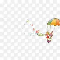 卡通插画人物热气球-空若网 卡通插画人物热气球-空若网