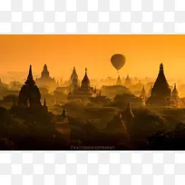 建筑物热气球摄影-空若网 建筑物热气球摄影-空若网