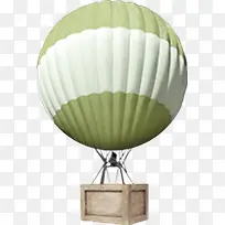 绿色白色热气球-空若网 绿色白色热气球-空若网