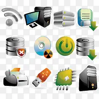 电脑及外设立体图标矢量素材-空若网 电脑及外设立体图标矢量素材-空若网