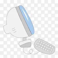 带键盘台式电脑矢量-空若网 带键盘台式电脑矢量-空若网