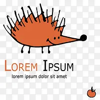 可爱刺猬设计矢量素材-空若网 可爱刺猬设计矢量素材-空若网