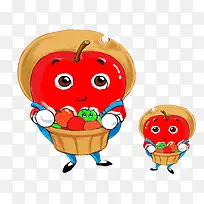 卡通苹果人物-空若网 卡通苹果人物-空若网