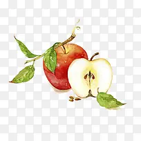 红色水彩手绘苹果-空若网 红色水彩手绘苹果-空若网