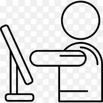 人与电脑屏幕图标-空若网 人与电脑屏幕图标-空若网