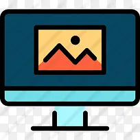 电视屏幕图标-空若网 电视屏幕图标-空若网