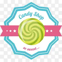 绿色多彩糖果标贴矢量图-空若网 绿色多彩糖果标贴矢量图-空若网