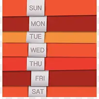 创意星期折纸背景矢量素材-空若网 创意星期折纸背景矢量素材-空若网