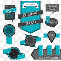 蓝色折纸标签-空若网 蓝色折纸标签-空若网