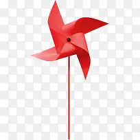 红色可爱折纸风车-空若网 红色可爱折纸风车-空若网