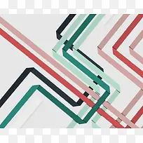 彩色直线折纸创意-空若网 彩色直线折纸创意-空若网