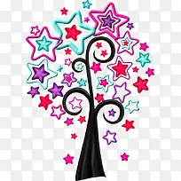 创意卡通星星树-空若网 创意卡通星星树-空若网