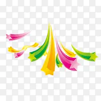 彩色立体五角星-空若网 彩色立体五角星-空若网