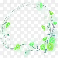 绿色花纹边框-空若网 绿色花纹边框-空若网