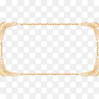 花边框矢量橙色-空若网 花边框矢量橙色-空若网
