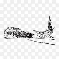 手绘建筑-空若网 手绘建筑-空若网