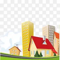 手绘卡通房子-空若网 手绘卡通房子-空若网