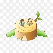 树洞的房子小孩-空若网 树洞的房子小孩-空若网