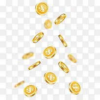 卡通漂浮的金币矢量png-空若网 卡通漂浮的金币矢量png-空若网