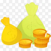 可爱卡通手绘金币-空若网 可爱卡通手绘金币-空若网