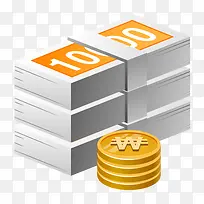 金币钞票矢量素材-空若网 金币钞票矢量素材-空若网