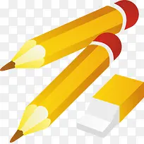 矢量铅笔橡皮素材-空若网 矢量铅笔橡皮素材-空若网