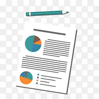 矢量数据报表铅笔素材-空若网 矢量数据报表铅笔素材-空若网