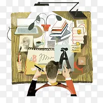 工作插画-空若网 工作插画-空若网