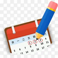 高清摄影手绘卡通日历铅笔-空若网 高清摄影手绘卡通日历铅笔-空若网