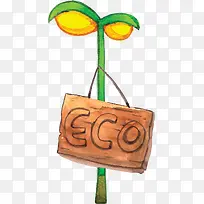 手绘卡通路灯-空若网 手绘卡通路灯-空若网