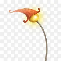 手绘插画路灯素材-空若网 手绘插画路灯素材-空若网