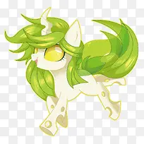 矢量绿色小马-空若网 矢量绿色小马-空若网