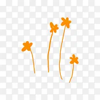 橘色卡通花-空若网 橘色卡通花-空若网