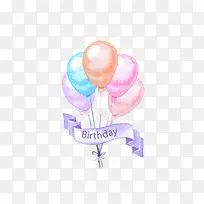 水彩绘生日派对元素-空若网 水彩绘生日派对元素-空若网