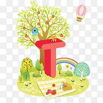 卡通树鸟-空若网 卡通树鸟-空若网