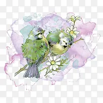 水彩小鸟-空若网 水彩小鸟-空若网