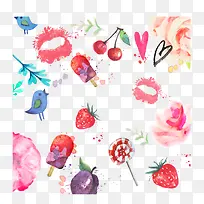 水彩插画-空若网 水彩插画-空若网