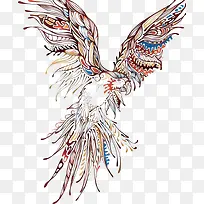 手绘彩色小鸟-空若网 手绘彩色小鸟-空若网