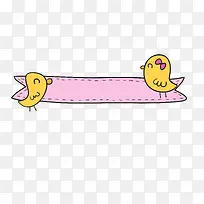 卡通两只小鸟装饰图案-空若网 卡通两只小鸟装饰图案-空若网