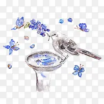 水彩小鸟-空若网 水彩小鸟-空若网