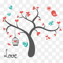 卡通爱心树-空若网 卡通爱心树-空若网