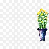 卡通手绘清新花盆-空若网 卡通手绘清新花盆-空若网