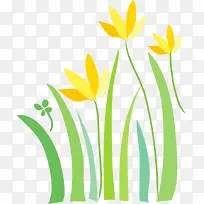 手绘绿色花朵-空若网 手绘绿色花朵-空若网