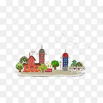 手绘卡通房子-空若网 手绘卡通房子-空若网